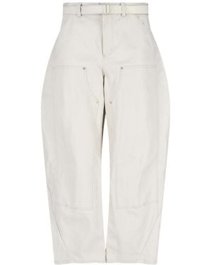 Sacai X Carhartt Wip Duck Trousers - White