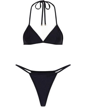 Gucci Logo-Embellished Bikini Set - Black