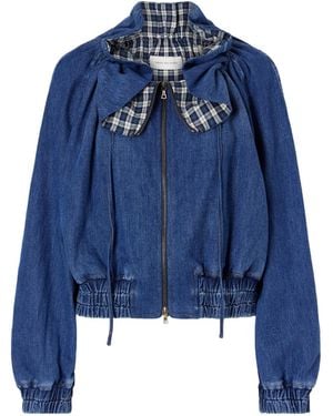Dries Van Noten Casual Long Sleeve Jacket - Blue