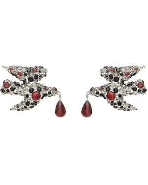 Saint Laurent Dove Earrings - White
