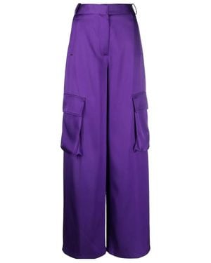 Versace Wide-Leg Cargo Pants - Purple