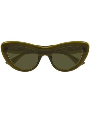 Bottega Veneta Eyewear Bombe Cat Eye Frame Sunglasses - Green