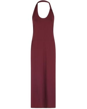 Seventy Cut-Out Halterneck Maxi Dress - Red