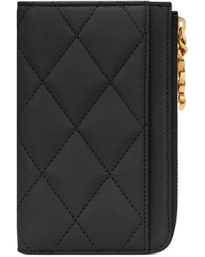 Saint Laurent Zipper Card Holder - Black
