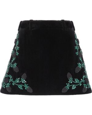 Balmain A-Line Skirt - Black