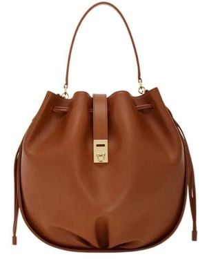 Ferragamo Hug Bucket Bag - Brown