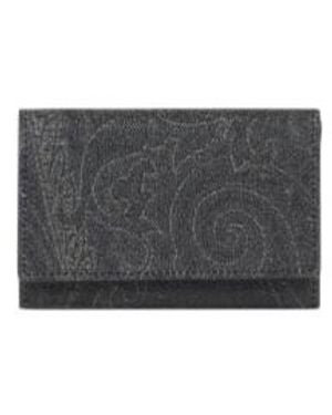 Etro Arnica Wallet With Floral Print - Gray