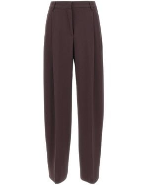 ANDAMANE Casual Pants With Belt Loops - Purple