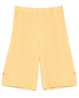 Homme Plissé Issey Miyake Wear Or Wrap Pleated Shorts - Yellow