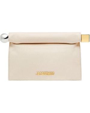 Jacquemus Rond Carré Small Clutch Bag - Natural
