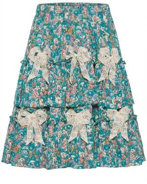 Gucci X Liberty Floral-Print Skirt - Blue