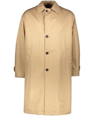 Herno Single-Breasted Coat - Natural