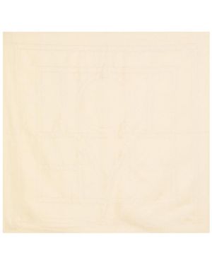 TOTEME Logo-Monogrammed Silk Scarf - Natural