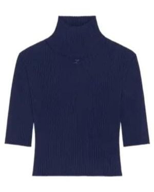 Courreges Logo-Detail Top - Blue
