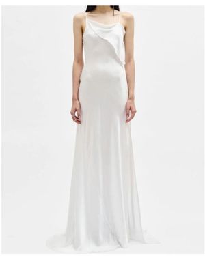 Ann Demeulemeester Aaricia Long Bias Slip Dress - White