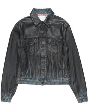 Acne Studios Long-Sleeved Denim Jacket - Gray