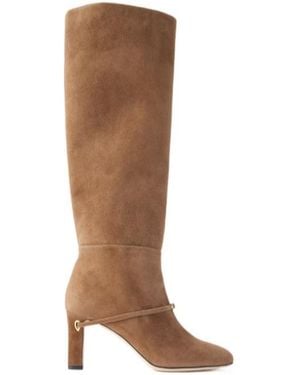 Jennifer Chamandi Suede Knee Boots - Brown