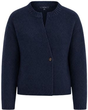 Soeur Long-Sleeve Open-Front Cardigan - Blue