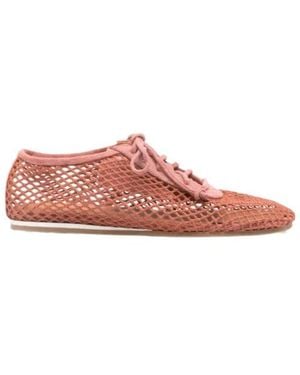 forte_forte Lace-Up Mesh Trainers - Pink