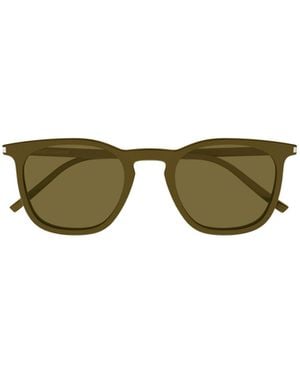 Saint Laurent Eyewear Square Frame Sunglasses - Green
