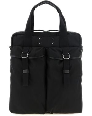 Maison Margiela Logo Patch Tote Bag - Black