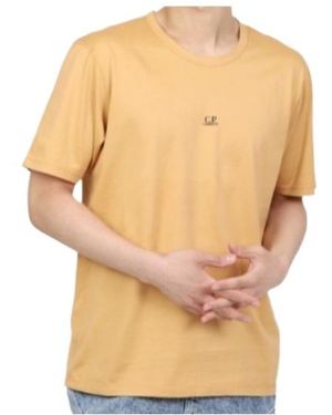 C.P. Company Mercerized Jersey Logo T-Shirt - Natural