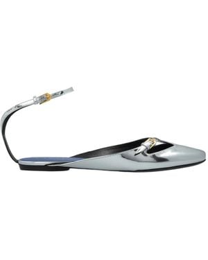 Lanvin Rutenium Mary-Jane Ballerinas - White