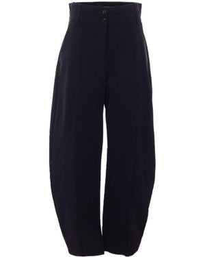 Pinko Belted Pintuck Pants - Blue
