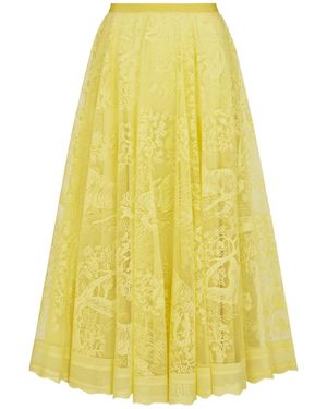 Dior Flared Skirt - Yellow