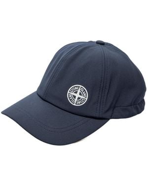 Stone Island Logo-Embroidered Baseball Cap - Blue