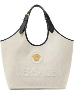 Versace Medusa-Emblem Tote Bag - White