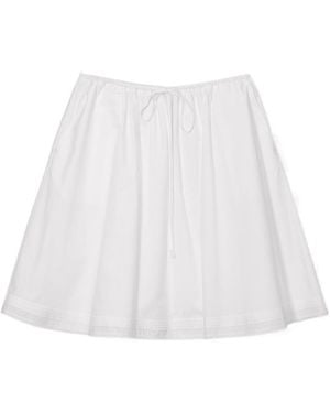 DUNST Laced Midi Skirt - White