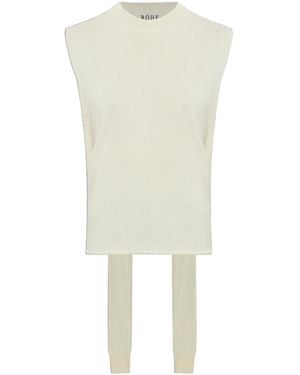 Rohe Open-Back Wrap Knitted Top - White