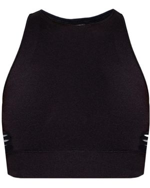 adidas By Stella McCartney Cut Out-Detail Cropped Vest - Black