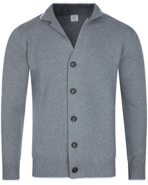 Eleventy Single-Breasted Sweater - Blue