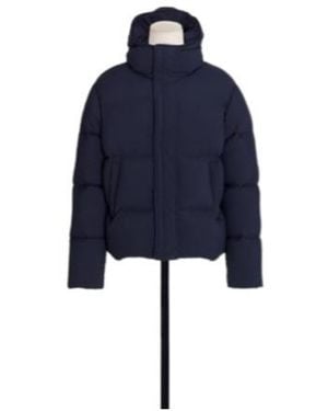 Dior Cd Icon Hooded Quilted Down Jacket - Blue