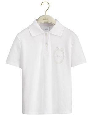 Dior Médaillon Embroidered Polo Shirt - White
