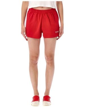 Sporty & Rich Modern Disco Logo Shorts - Red