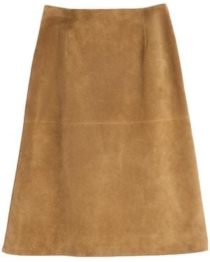 Jil Sander Suede Skirt - Natural