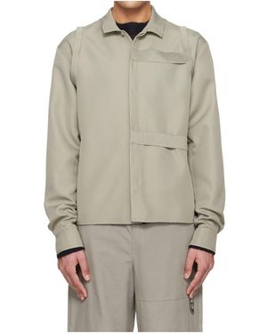 HELIOT EMIL Sinew Collared Shirt - Grey