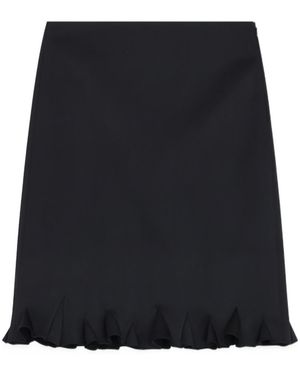 we11done Ruffle-Hem Miniskirt - Black