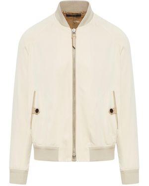 Tom Ford Gabardine Bomber Jacket - Natural