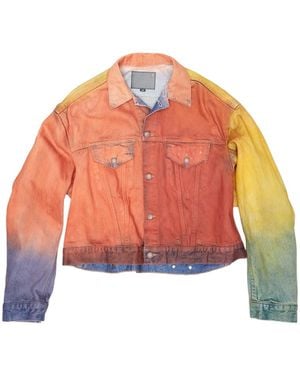 R13 Eli Denim Trucker Jacket - Orange