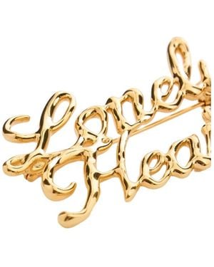 Jil Sander Letter Brooch - Metallic