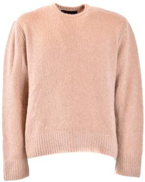 Neil Barrett Logo Patch Brushed Knit Jumper - Pink