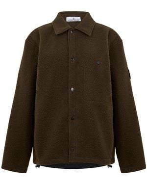 Stone Island Wool Overshirt - Green