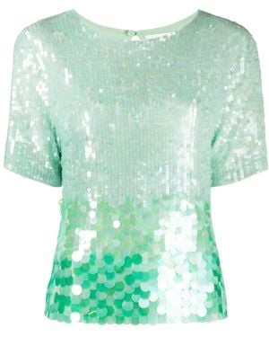 P.A.R.O.S.H. Sequinned T-Shirt - Green