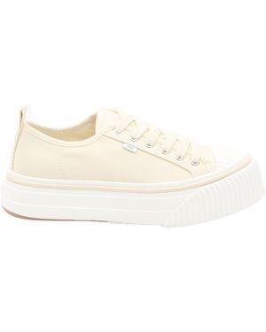 Ami Paris Chunky Sole Lace-Up Sneakers - Natural