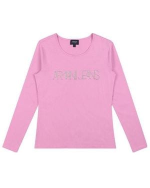Armani Jeans Long-Sleeved T-Shirt - Pink