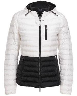 Armani Jeans Color Matching Design Quilted Down Jacket - White